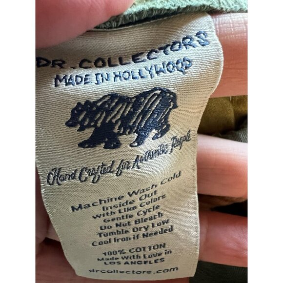 NWT Dr. Collectors P73 flare pleated wild silk and hemp green pants L California - Picture 7 of 12